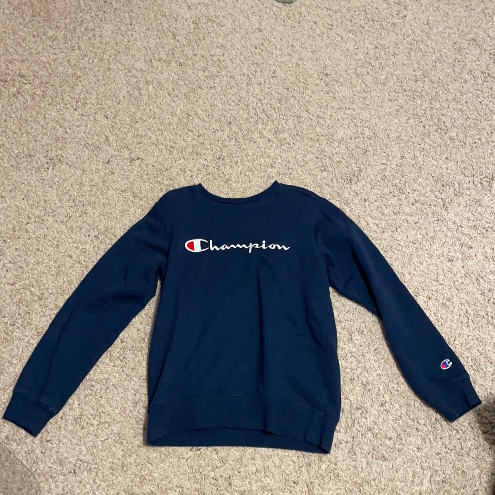 Navy blue champion crew neck